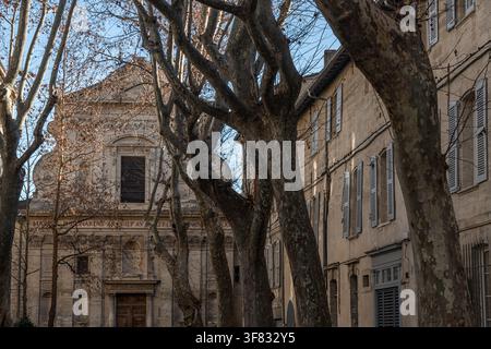 Die barocke Chapelle de la Visitation am Place Pignotte in Avignon, Frankreich. Stockfoto
