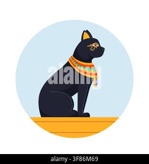 Ägyptische Bastet-Katzen Göttin Stock Vektor