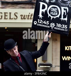 Straße Edinburgh Fringe Festival Stockfoto