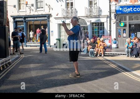Allgemeine Ansichten des Brecon-Jazzfestivals, Brecon, Wales Stockfoto