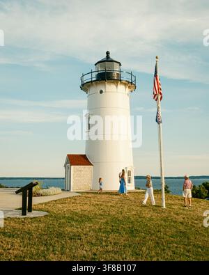 Nobska-Leuchtturm in Falmouth, Cape Cod, Massachusetts Stockfoto