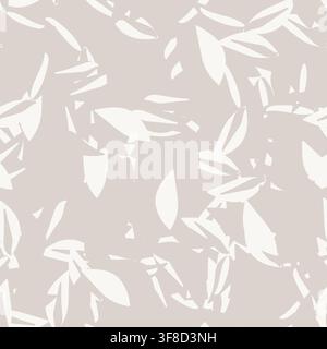 Cremefarbenes florales abstraktes Pinselstrich-Muster als nahtloses Designtuch für Mode und Heimtextilien, Grafiken und Hintergründe Stock Vektor