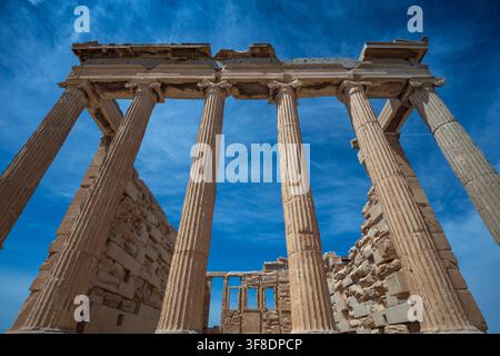 Griechischer Tempel auf der Akropolis in Athen Stockfoto