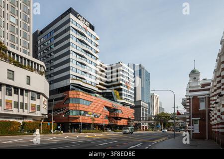 Funan Shopping Centre Lyf Hotel Singapur Stockfoto