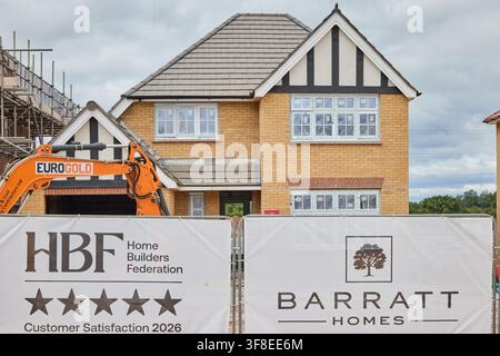 Neue Häuser werden in Cheshire für Barratt gebaut Stockfoto