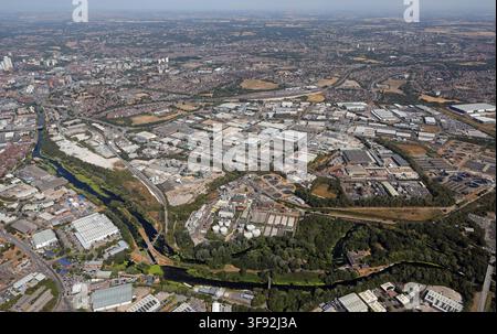 Luftaufnahme von Cross Green, Leeds, West Yorkshire, UK Stockfoto