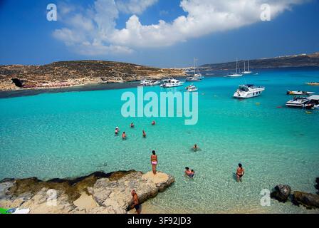 Maltesischer Archipel - Comino-Insel - Blaue Lagune Stockfoto