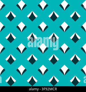 Nahtloses Muster mit geometrischen Motiven in 3 Farben Stockfoto