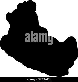 Einfache und bezaubernde Silhouette eines langhaarigen Yorkshire Terriers beim Springen Stock Vektor