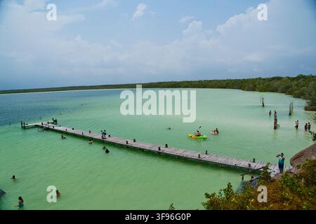 Laguna Kaan Luum Quintana Roo Mexiko Stockfoto