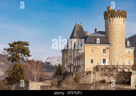 France Haute-Savoie Lake Annecy - Schloss Duingt Stockfoto