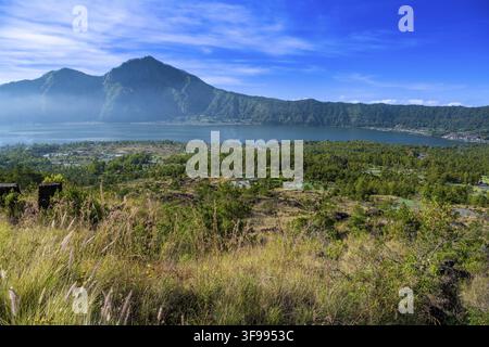 Mount Abang, Abang-Vulkan, Berg, Lake Batur, Lake Batur, Bali, Indonesien Stockfoto