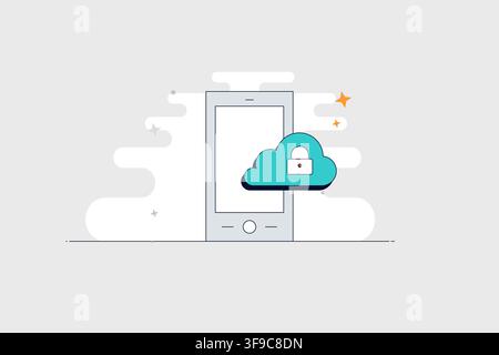 Mobiltelefon mit Wiedergabe-Tasten-Symbol für Video-Media- und Unterhaltungs-Apps Stock Vektor