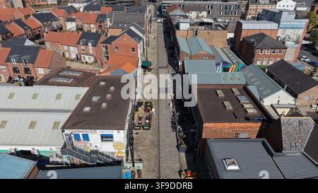 Luftaufnahme der Humber Street, Kingston upon Hull Stockfoto