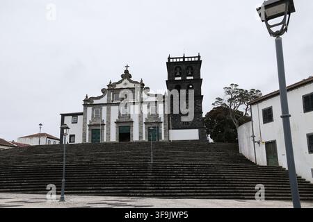 Die Pfarrkirche Unserer Lieben Frau vom Stern in Ribeira Grande, Sao Miguel, Azoren, Portugal Stockfoto