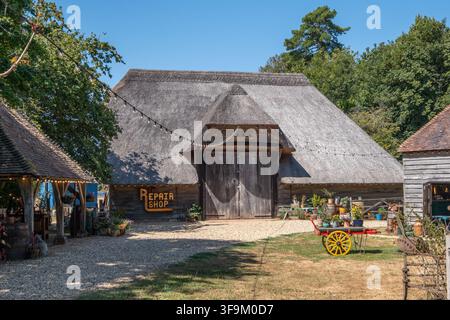 Das Reparaturgebäude im Weald and Downland Living Museum Stockfoto