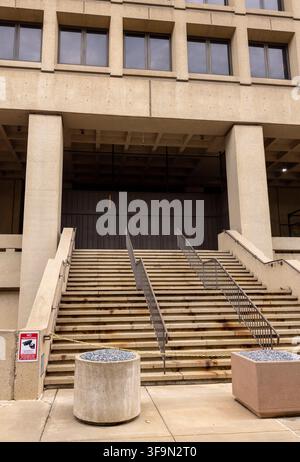 Das J. Edgar Hoover-Gebäude, FBI-Hauptquartier, 1975, Washington DC, USA Stockfoto