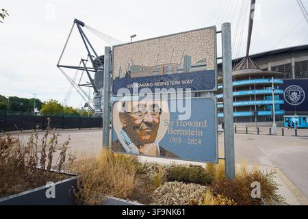 Etihad-Stadion  Zuhause des Manchester CityFootball Clubs. Blick auf die Außenseite des Stadions.Manchester  UK 15. August 2026 Stockfoto