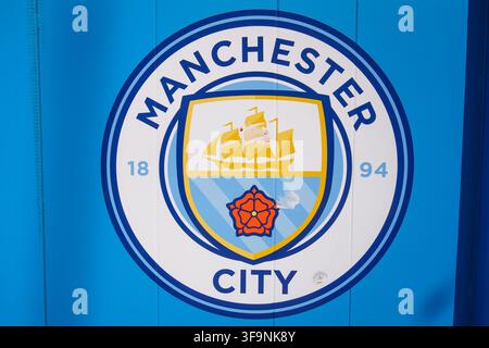 Etihad-Stadion  Zuhause des Manchester CityFootball Clubs. Blick auf die Außenseite des Stadions.Manchester  UK 15. August 2026 Stockfoto
