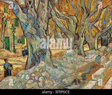 Vincent van Gogh – Die großen Platanen / Les Grands Platanes (Wegearbeiter in Saint-Rémy), 1889 Stockfoto