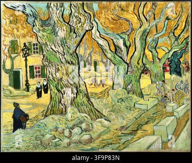Vincent van Gogh – Die großen Platanen (Wegereiniger in Saint-Rémy), 1889. Stockfoto