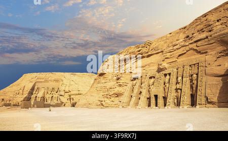 Abu Simbel, der kleine Tempel von Hathor und Nefertari, Ägypten Stockfoto