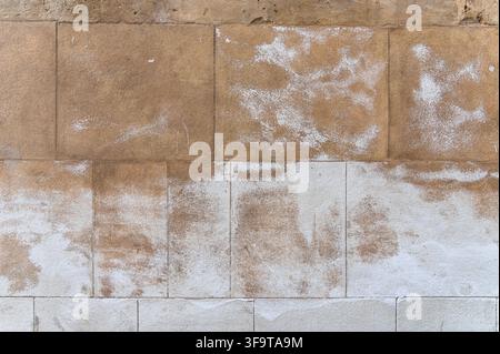 Architektonische Details, strukturierter Hintergrund mit Steinwandstruktur Stockfoto