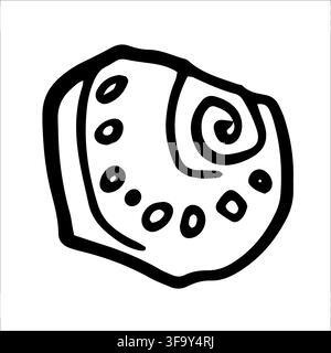 Zwei Muscheln Ein Seestern Küstenstrand Ozean Marine Natur Sommer Dekorative Vektorillustration Stock Vektor