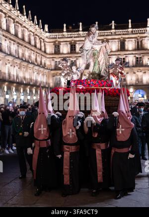 Traditionelle Prozession während der Semana Santa Feier, Salamanca Stockfoto