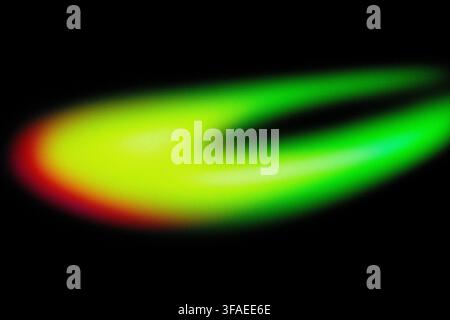 Neon-grüner Ring mit körnigem Farbverlauf, abstrakter Hintergrund Stockfoto