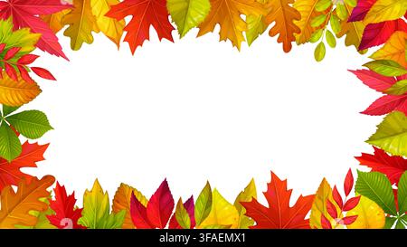 Herbstliche Herbstblätter rahmen für die Feiertage Stock Vektor