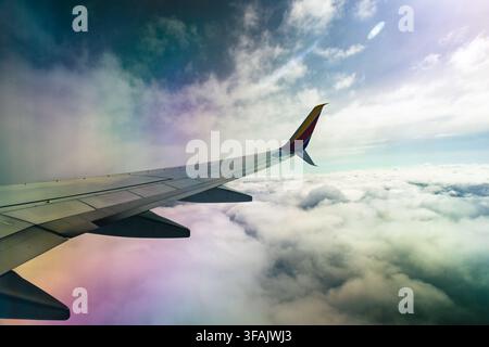 Blick auf Bozeman vom Flug aus Stockfoto