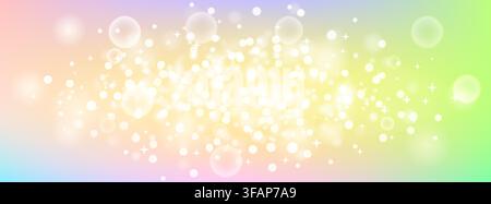 Galaxie-Einhorn-Hintergrund mit kosmischem Glitzer und Weltraumregenbogen Stock Vektor