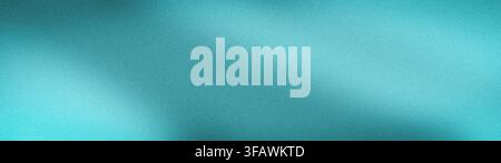 Blauer aqua-turquois-blauer abstrakter körniger Hintergrund im Breitformat mit Farbverlaufsgunsch für Tech-Wallpaper Stockfoto