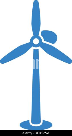 Moderne Windturbinen-Ikone für erneuerbare Energieerzeugung nachhaltige Technologie und Umweltstromerzeugung. Stock Vektor