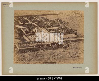 Eine Luftaufnahme des antiken Pompeji, von Robert Rive, einem französischen Fotografen des 19. Jahrhunderts, in den 1860er-1880er Jahren. Stockfoto