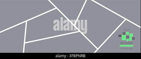 Vorlagen-Sammlung für Fotogitter. Vektorlayout-Set mit leeren Rahmen für Bilder. Design-Hintergrund für Banner, Poster, Karten und Präsentationen Stock Vektor