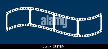 Symbol für Filmrollen, Fotokino-Streifen. Filmrollenrahmen Kamera-Klebeband-Rolle. Alter Film isoliert Stock Vektor
