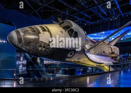 Vereinigte Staaten, Florida, Kennedy Space Center (KSC), der Kennedy Space Center Besucherkomplex, Space Shuttle Atlantis Stockfoto