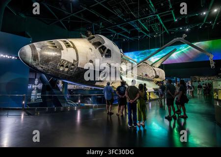 Vereinigte Staaten, Florida, Kennedy Space Center (KSC), der Kennedy Space Center Besucherkomplex, Space Shuttle Atlantis Stockfoto