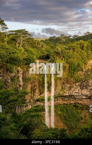 Mauritius, Bezirk Rivière Noire, Chamarel, Wasserfall von Chamarel Stockfoto