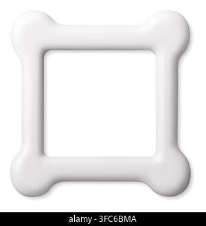 Realistischer quadratischer Bilderrahmen mit sauberem weißem Rand und dezentem Schatten. Minimalistisches Wand-Mockup ideal für Bildpräsentation, Zertifikatsdesign oder Stock Vektor