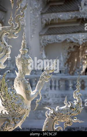 Wat Rong Khun (Weißer Tempel) Chiang Rai, Thailand Stockfoto