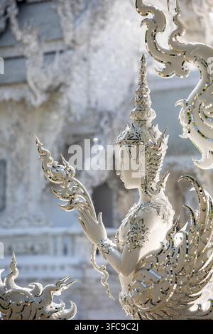Wat Rong Khun (Weißer Tempel) Chiang Rai, Thailand Stockfoto