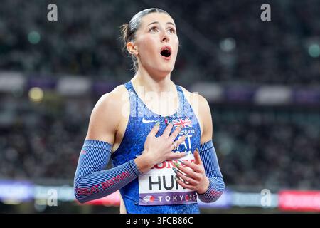 Amy Hunt (Großbritannien). 200 m Silbermedaille. Leichtathletik-Weltmeisterschaften, Tokio 2025. Stockfoto