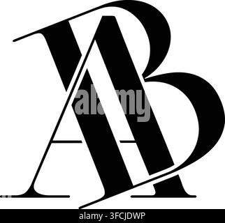 Letter AB Luxusmode-Logo Stock Vektor