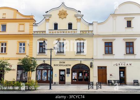 Das Bochniak-Haus ist das am besten erhaltene barocke Gebäude in Bochnia, Polen. Bochnia ist die älteste Stadt in Malopolska, bekannt für das Salzbergwerk. Polen. B Stockfoto