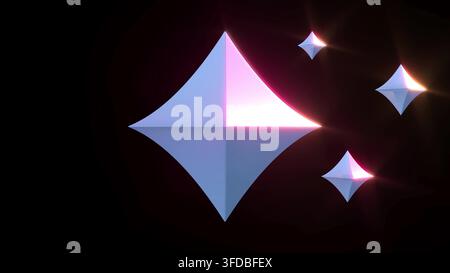 Logo Sterne KI Denken Lernen Generieren Hintergrund 3D-Rendering Stockfoto