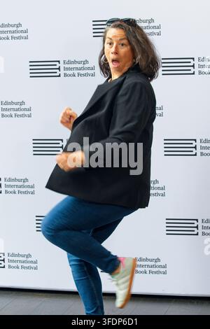 Halla Mohieddeen auf dem Internationalen Buchfestival Edinburgh 2026. Stockfoto
