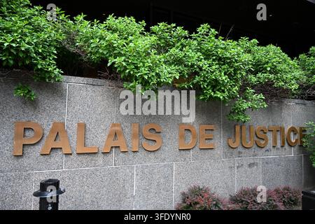 Montreal, Quebec, Kanada – 26. Juni 2026: Das Palais de justice ist ein Gerichtsgebäude in Montreal, QC, Kanada. Stockfoto